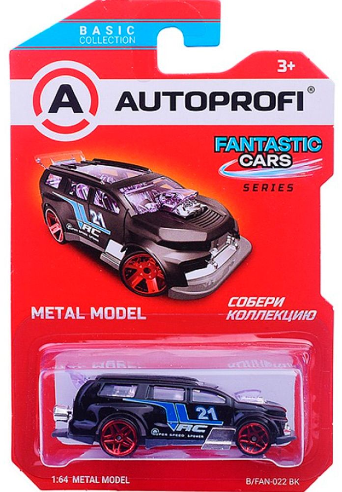 Машинка коллекционная 1:64, Серия FANTASTIC CARS, B/FAN-022 чёрный \ B/FAN-022 BK