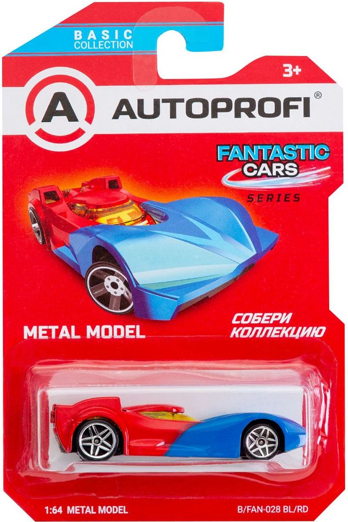 Машинка коллекционная 1:64, Серия FANTASTIC CARS, B/FAN-028 синий/красный \ B/FAN-028 BL/RD
