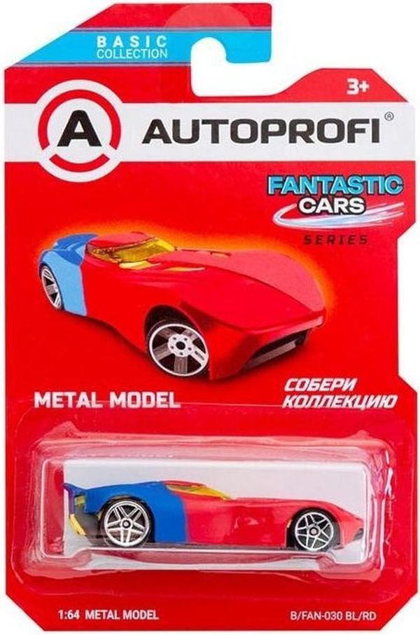 Машинка коллекционная 1:64, Серия FANTASTIC CARS, B/FAN-030 синий/красный \ B/FAN-030 BL/RD