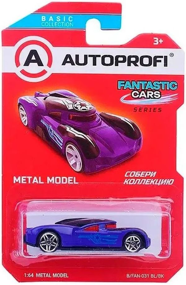 Машинка коллекционная 1:64, Серия FANTASTIC CARS, B/FAN-031 син./черный \ B/FAN-031 BL/BK