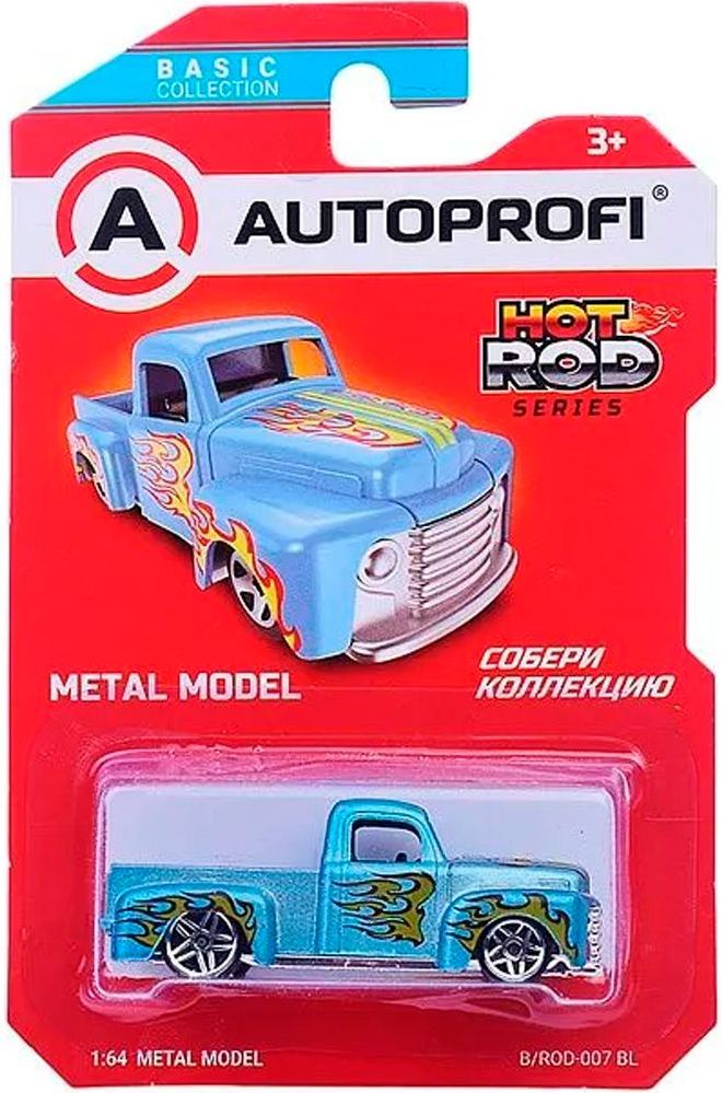 Машинка коллекционная 1:64, Серия HOT ROD CARS, B/ROD-007 синий \ B/ROD-007 BL