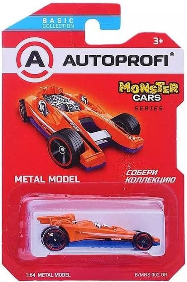 Машинка коллекционная 1:64, Серия MONSTER CARS, B/MNS-002 оранжевый \ B/MNS-002 OR