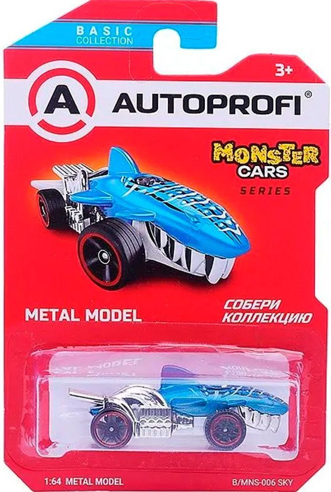 Машинка коллекционная 1:64, Серия MONSTER CARS, B/MNS-006 голубой \ B/MNS-006 SKY
