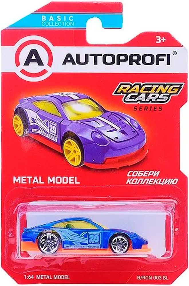 Машинка коллекционная 1:64, Серия RACING CARS, B/RCN-003 синий \ B/RCN-003 BL
