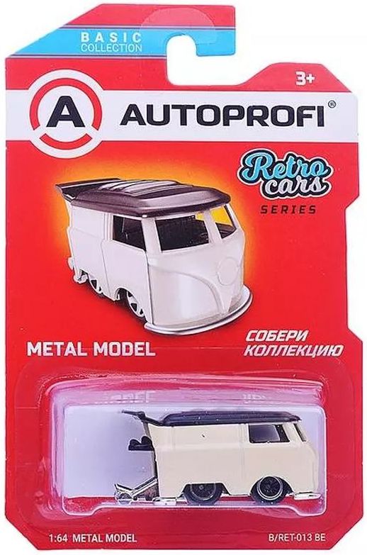 Машинка коллекционная 1:64, Серия RETRO CARS, B/RET-013 бежевый \ B/RET-013 BE