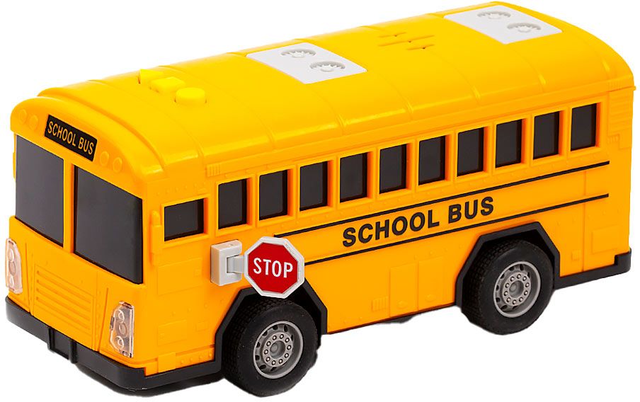 Машина детская с подвижными деталями "Школьный автобус", свет, звук, 18 см \ JU-018/SBUS