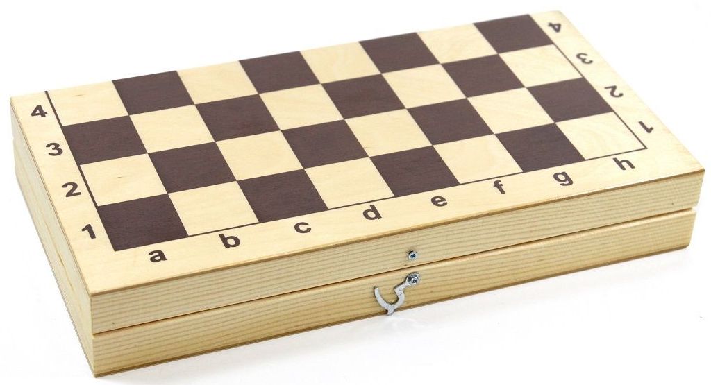 Шашки на деревянном поле (пластиковые фишки) \ 10 Королевство 02862