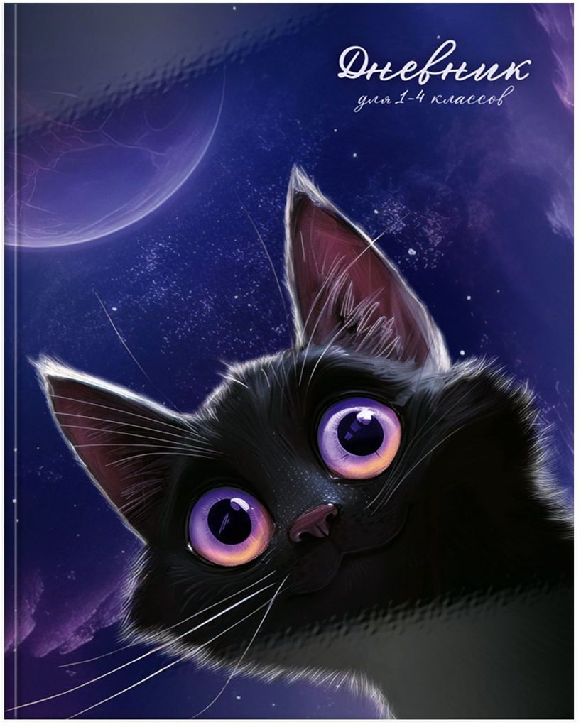 Дневник мл.кл. 48 л. тв.обл. ИГРИВЫЙ КОСМОКОТИК картон, гл.лам.\ ДМТ-ИКК