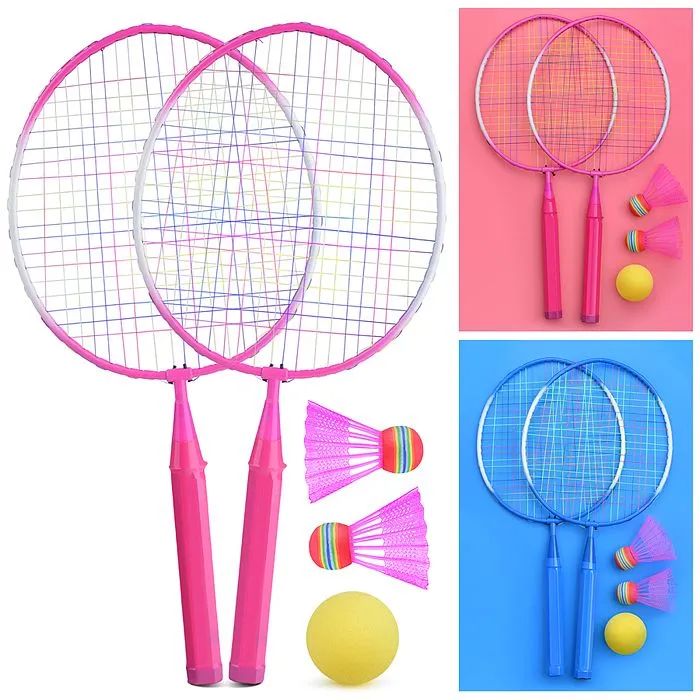 Бадминтон ROCKET (2ракетки, 2волана, 1мячик поролоновый) в сетке \ R0175 Россия