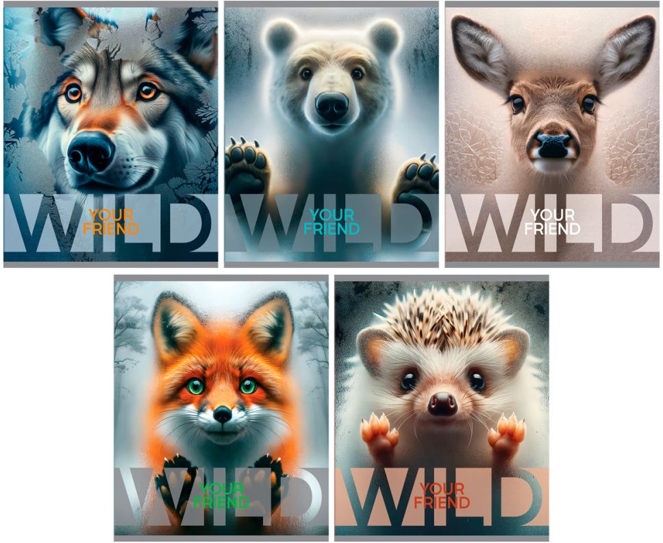 Тетрадь 40л., А5, линия "Wild", суперэконом \ _2 Т5ск40_43606 BG