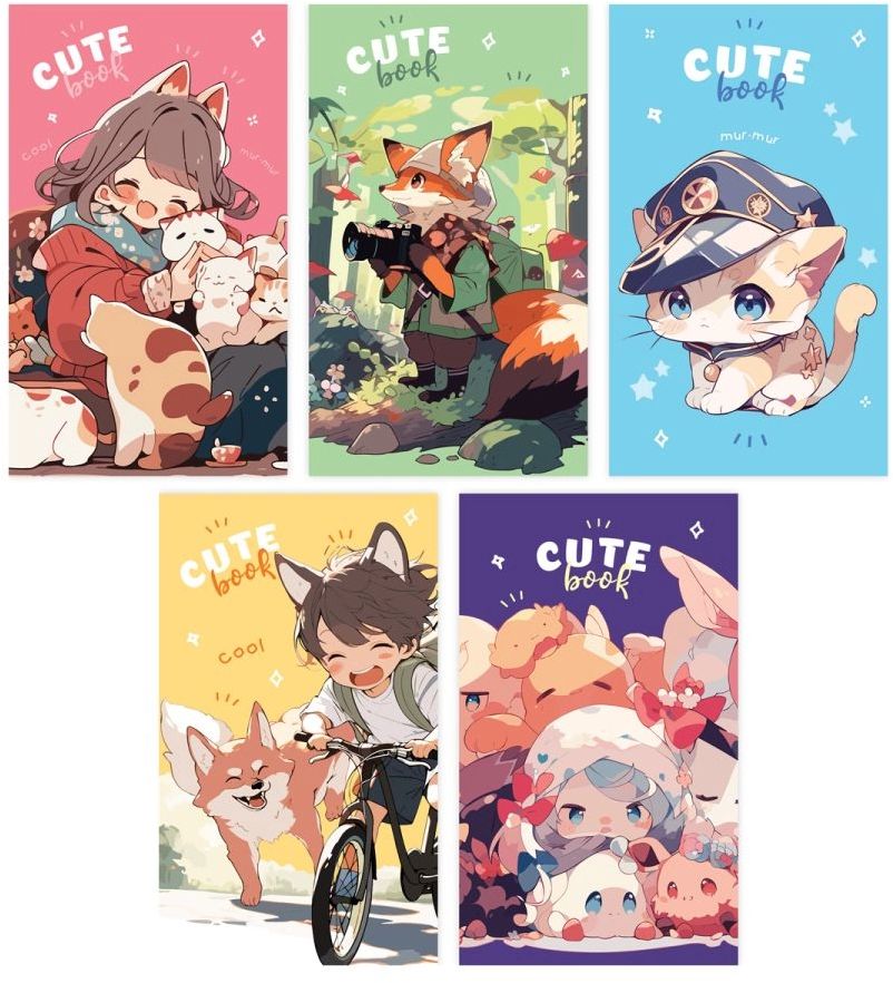 Блокнот А7 48л. на склейке BG "Cute anime" \ Б7ск48 12764 BG