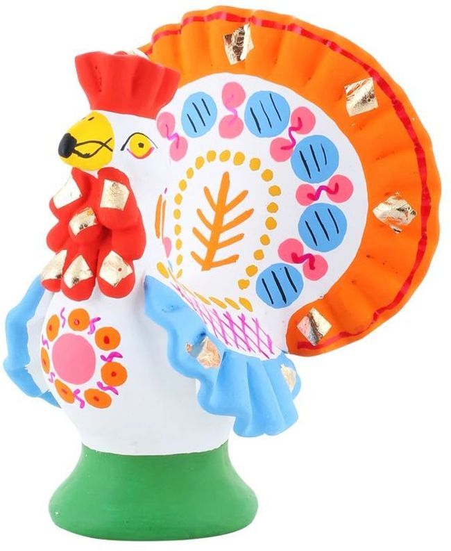 Дымковская игрушка "Индюк на ступке" №2 \ Россия