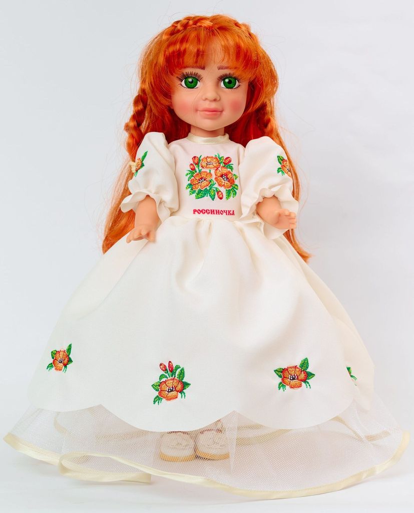Авторская кукла РОССИНОЧКА №4 в платье с маками \ Россия