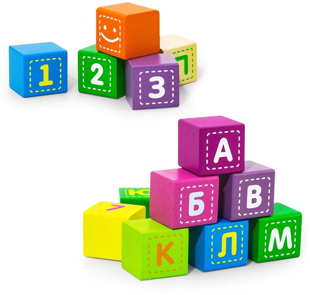 Кубики деревянные "Азбука" \ КБА1203 Алатойс, Россия