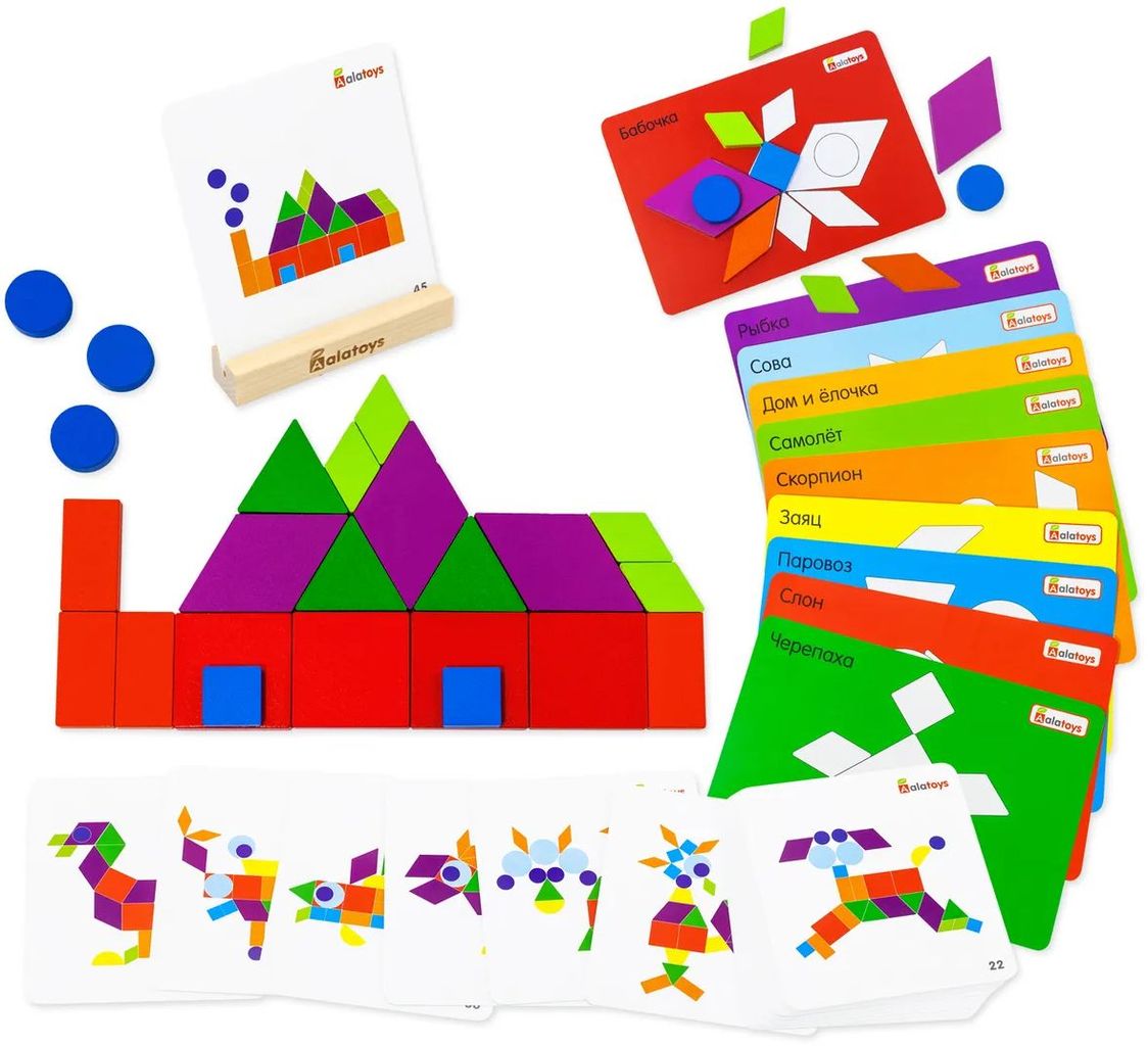 Мозаика деревянная "Фигурки" \ МКФ06 Алатойс, Россия