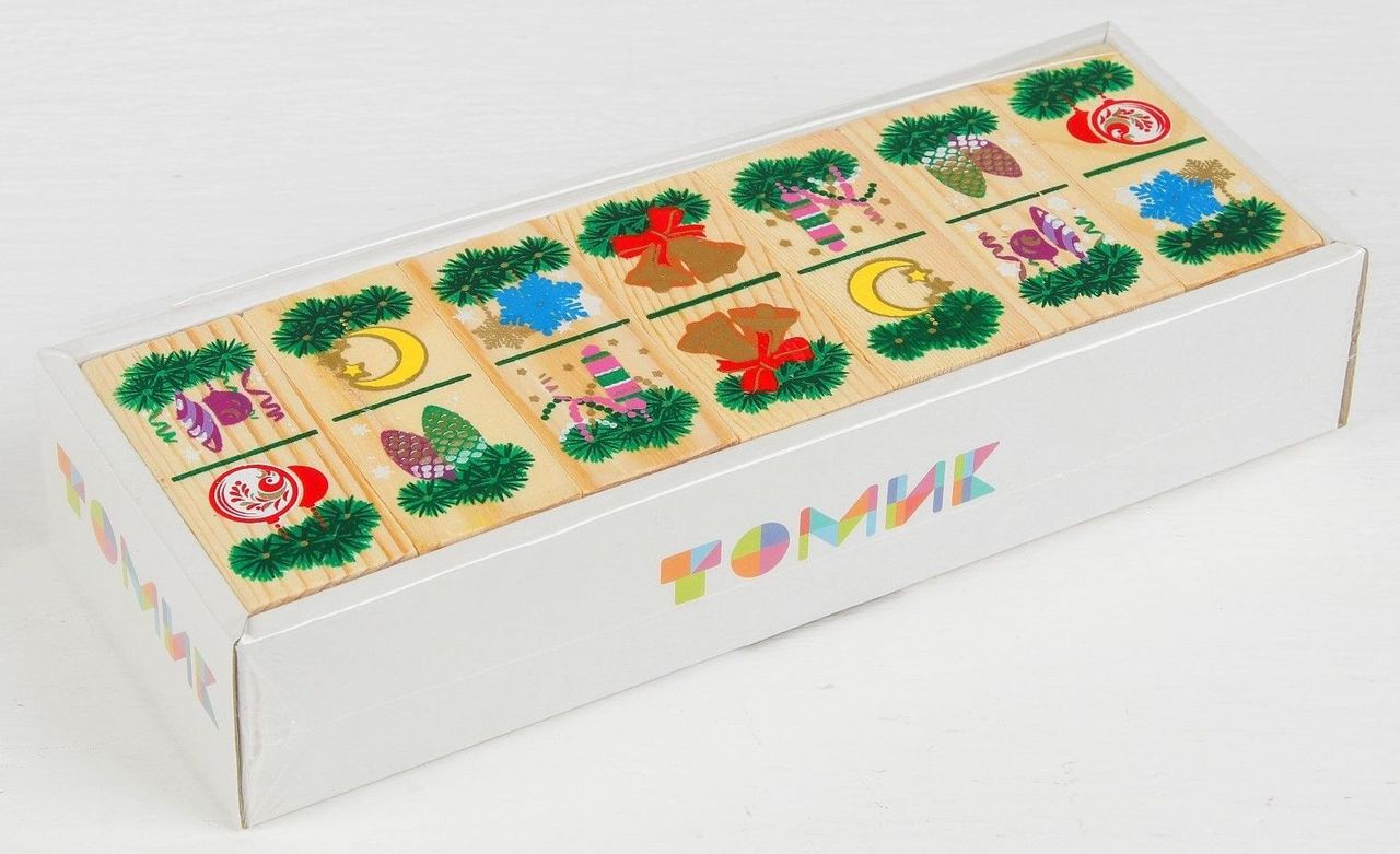 Домино дерев. "Новогоднее" \ 2014-6 Томик, Россия