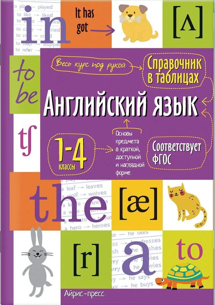 Справочник в таблицах. Английский язык. 1-4класс. ФГОС \ Айрис-пресс