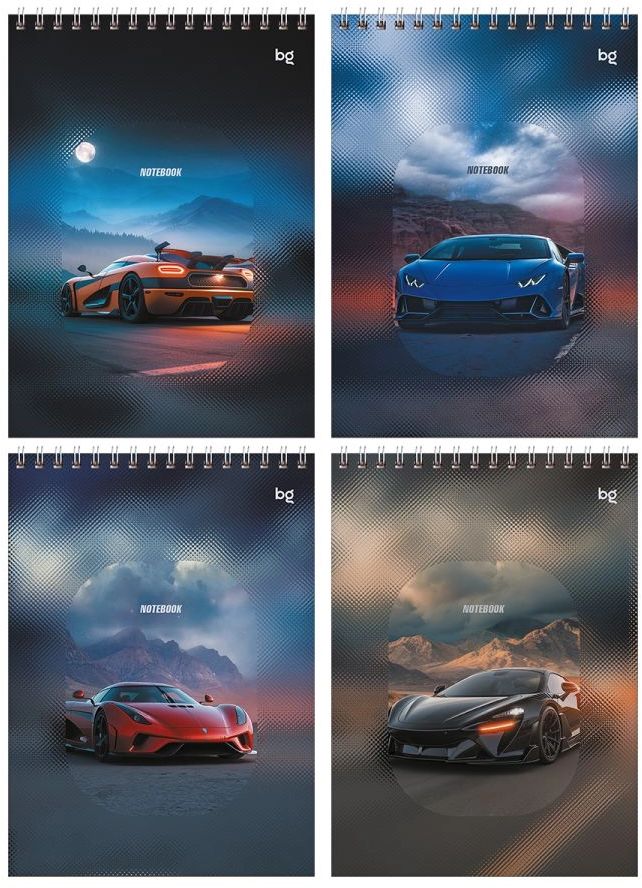 Блокнот А5 60л. на гребне "Sportcar" \  BG Б5гр60 06544