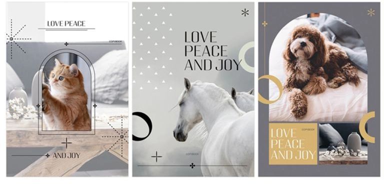 Тетрадь 80 л. А4, клетка BG "Любите мир", матовая ламинация \ Т4ск80_лм 11204 BG