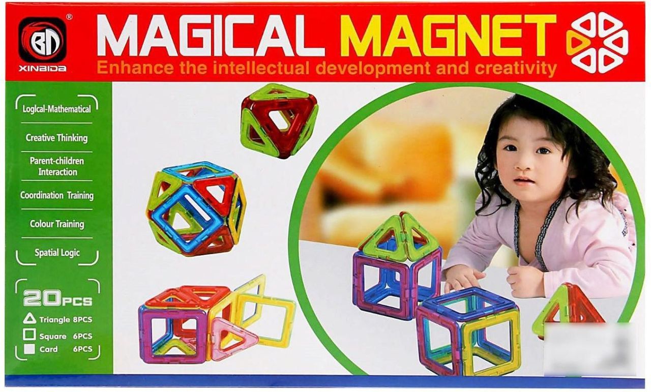 Конструктор магнитный «Магический магнит», 20 дет.  \ 2336531