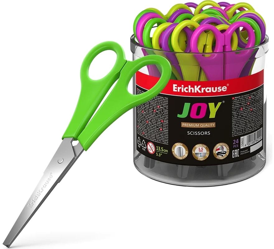 Ножницы "Joy" неон 13,5см \ 15602 ErichKrause