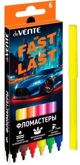 Фломастеры 06цв. "Fast Or Last" вентил.колпачок \ 5080532 deVENTE