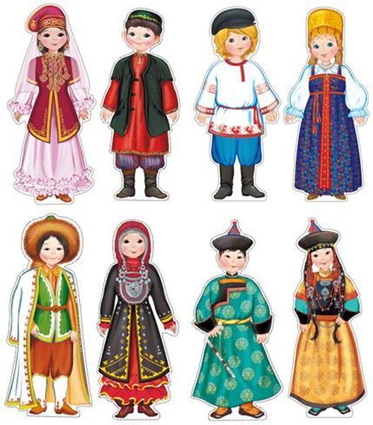 Комплект для оформ. интерьера на скотче Народы России (8плакатов А4) \ КБ-18033 Сфера