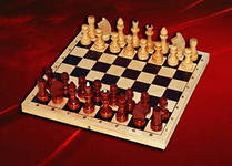 Шахматы деревянные лакированные с доской 290*145*38 \ Р-1