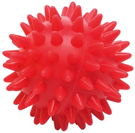 Мяч массажный с шипами d=5 см красный (L 0105)